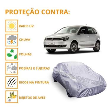Imagem de Capa Cobrir Carro Volks Polo Hatch Com Proteção Impermeável - Mosaner 