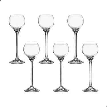 Imagem de Taça De Cristal Bohemia Para Licor 80 Ml Carduelis 6 Peças - Bohemia C