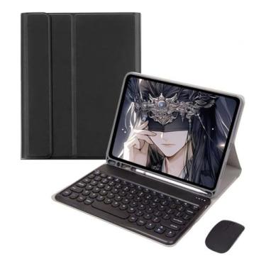 Imagem de Capa Para Tablet, Capa + Mouse e Teclado Magnético Bluetooth Destacável Para Samsung A7 T500 T505.