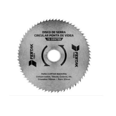 Imagem de Disco De Serra Circular 110 x 20 x 72 dentes- Fertak - Fertak 