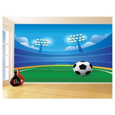 Imagem de Papel De Parede 3D Esporte Estádio Gramado Campo 3,5M Spt77 - Você Dec
