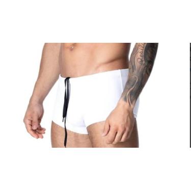 Imagem de Sunga Boxer Lisa Adulto Para Praia e Piscina com Cordão Para Ajuste - 