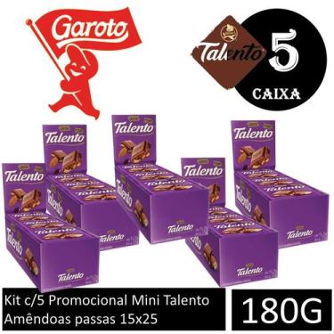 Imagem de Kit c/5 Promocional Mini Talento Avelã 15x25 - GAROTO