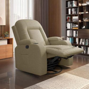 Imagem de Poltrona do Papai Reclinável Giratória e Balanço Sala de Cinema Crihs 