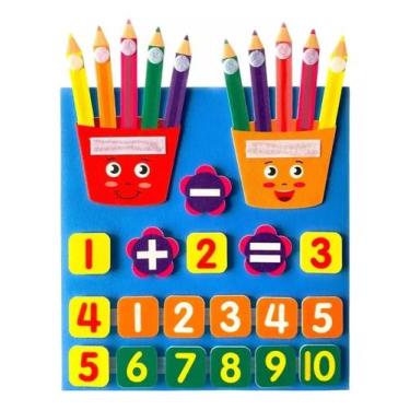 Imagem de Brinquedo Matemática Adição Subtração Com Dedos Aprendizagem - mega to