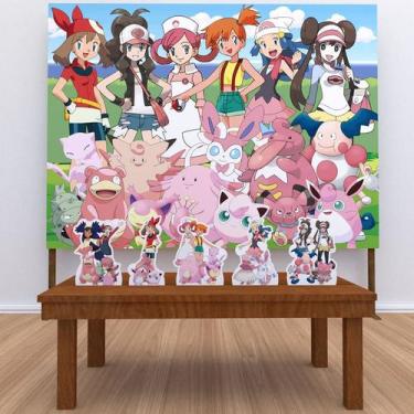Imagem de Kit Prata Pokemon Rosa Menina - IMPAKTO VISUAL