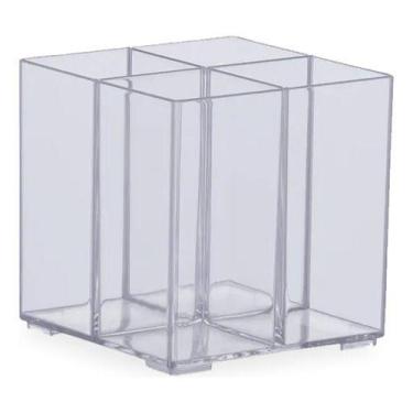 Imagem de Organizador com 4 Divisórias Acrilico Porta Caneta Pincel - Paramount 