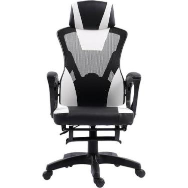 Imagem de Cadeira Office Presidente Mesh Reclinável Branca - BRASIL CADEIRAS, BR