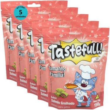 Imagem de Hana Tastefull Nuggets Para Gatos Salmão Grelhado 150g Kit 5 un - Hana