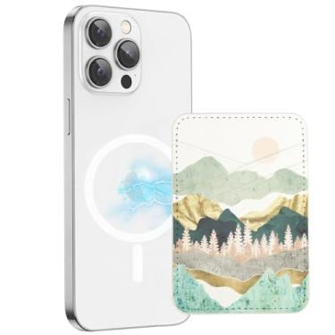 Imagem de BayPastel X Para carteira de cartão MagSafe, design de carteira magnética de couro fino para celular com suporte de cartão de crédito para iPhone 15/14/13/12 Mini/Plus/Pro/Pro Max, serve para 3