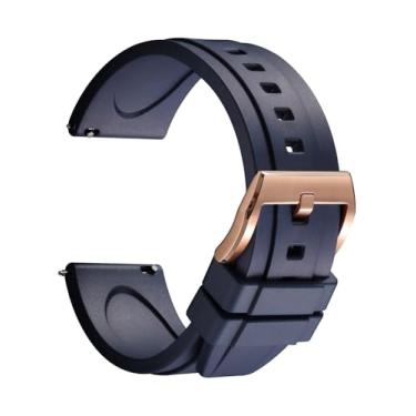 Imagem de REZERO Pulseiras de borracha de borracha, de liberação rápida, pulseiras de relógio esportivo de substituição 19 20 21 22 23 24 mm para homens, mulheres, adolescentes e presentes