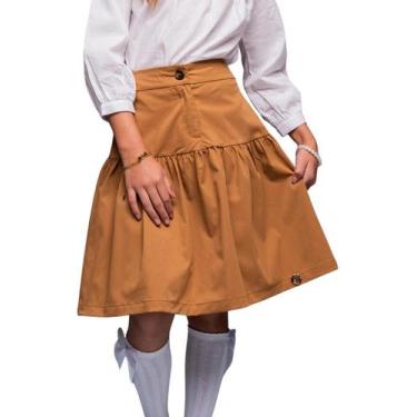 Imagem de Saia em Sarja Estruturada - Juvenil Moda Evangélica - Kakalu Giovanile