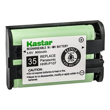 Imagem de Kastar Bateria HHR-P107, Tipo 35, NI-MH Bateria recarregável de telefone sem fio 3,6V 900mAh, substituição para Panasonic HHR-P107, HHR-P107A, HHR-P107A/1B (modelos detalhados na descrição)