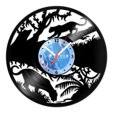 Imagem de Relógio De Parede Disco Vinil Animais - Onça Pintada - VAN-026 - Moder