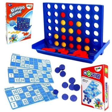 Imagem de Jogo Bingo 90 números 24 cartelas + Jogo Conecta 4 em linha - COMPANY 