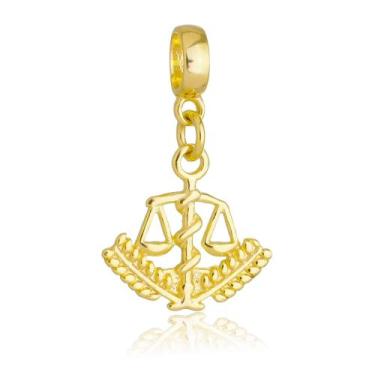 Imagem de Berloques Nutrição Nutricionista Banhado a Ouro 18k - WORK SEMIJOIAS, 