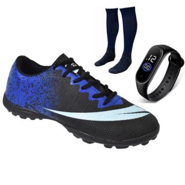 Imagem de Chuteira Society Colada e Costurada Adulto Infantil MEIÃO RELOGIO - PE