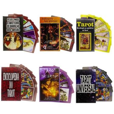 Imagem de Kit Promocional 6 Baralhos Tarot Sortidos 22 Cartas Manual - META ATAC