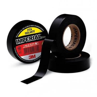 Imagem de Fita Isolante 20m Preta 20Mx18MM Imperial 3M Preta Original