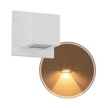 Imagem de 5x Arandela Box Cubo Pequena 1 Facho BRANCO Parede Muro St1319 - Starl