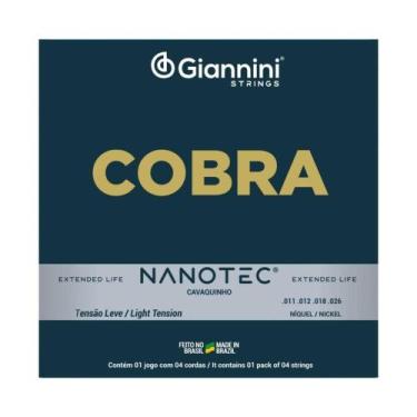 Imagem de Encordoamento giannini gescl pn cavaquinho niquel leve protetiva nanot