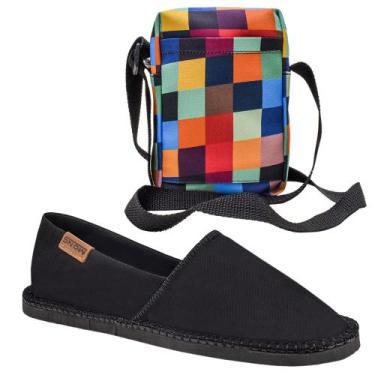 Imagem de Kit Alpargatas Feminino Masculino Bolsa Bag Estilo Carnaval - SNOW, Pr