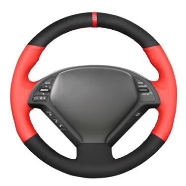 Imagem de MEWANT Capa de volante de camurça + couro para Infiniti G25 G35 G37 2007-2013 EX35 EX37 2008-2013 Q40 Q60 2014 2015 QX50 2014-2018 / G37