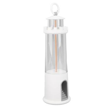Imagem de Farol Luz Casas Lâmpada para Quintal 2200k Iluminação Quente Suave Carregamento Usb Lanterna de Acampamento Portátil Com Base Magnética (Branco)