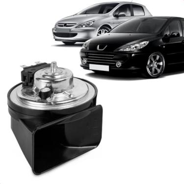 Imagem de Buzina Pgt 307 2004 A 2012 Am80Sx H Conector Sicma Branco Agudo 12V Caracol 2 Terminais