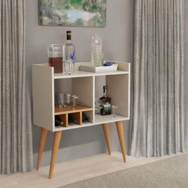 Imagem de Aparador Amanda Minibar Para Drinks Sala De Estar Moderna Off White