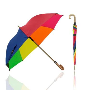 Imagem de Guarda Chuva Portaria Automático Grande Reforçado Hastes de Fibra de V