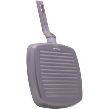 Imagem de Frigideira Quadrada Ceramica Grill Grelha Chapa 24cm Mimo Style