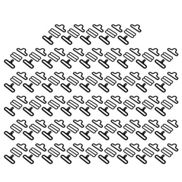 Imagem de Conjunto de 50 Ferragens de Gravata Borboleta de Metal Ajustável Com Prendedor de Gancho e Prendedor de Gravata Borboleta Chapeada para Tiras de Gravata DIY