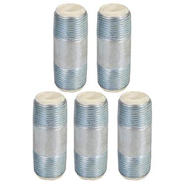 Imagem de Midline Valve Conexão de tubo dielétrico EOUU3430-5 com forro PEX, conexões MIP de 1,9 cm, aço galvanizado de 7,6 cm, reduz a eletrólise (pacote com 5)