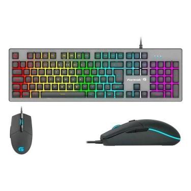 Imagem de Kit Gamer Teclado E Mouse Fortrek Ranger Rainbow Grafite