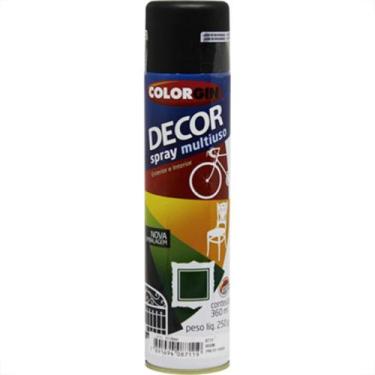 Imagem de Spray Colorgin Decor Pr Fosco 360Ml 8711 - Kit C/6 LA