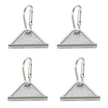 Imagem de RLECS 4 peças de ganchos móveis de perfil de alumínio Euro 2020 com ganchos deslizantes conectores extrudados de bancada de liga de zinco ganchos móveis triangulares