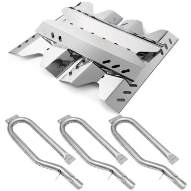 Imagem de Hiorucet Kit de peças de grelha para membros Mark BQ05046-6, BBQ Pro BQ05041-28, BQ51009, Sam's Club BQ05046-6, BQ05046-6A, BQ06042-1, Outdoor Gourmet BQ05046-6A, BQ06043-1, Placa térmica de aço