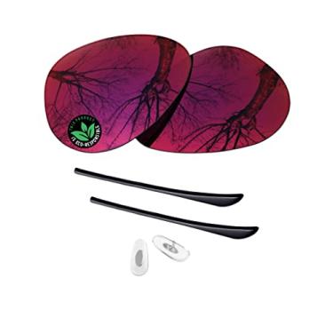 Imagem de Raydi Lentes de reposição de policarbonato e kits de borracha para óculos de sol RayBan Aviator RB3025 58 mm, Espelho Midnight Sun - Polarizado, Tamanho �nico