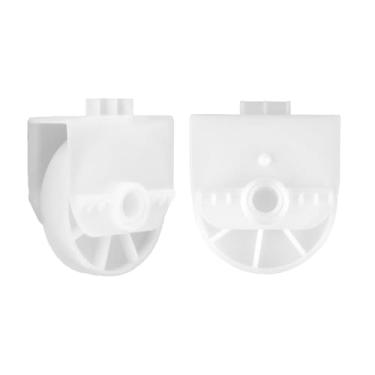 Imagem de 2 peças AHJ72909001 substituição de rolo de gaveta de congelador para geladeira compatível com LG/Kenmore AHJ73329901 AP4671331, rolos de gaveta de geladeira para freezer, rolos brancos para gaveta de