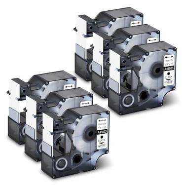 Imagem de GREENCYCLE Fita adesiva 45803 S0720830 compatível com DYMO D1 3/4" (19 mm) x 23 pés (7 m) para LabelManager 360D, 420P, 450, PC II, LabelPoint 350, LabelWriter 450 Duo (preto sobre branco, pacote com