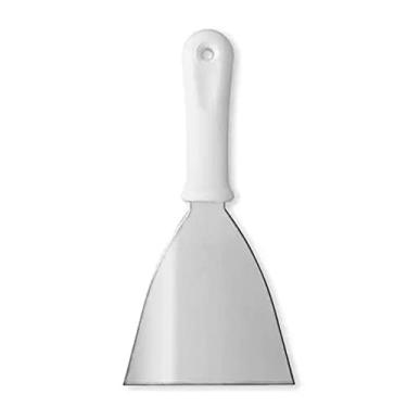 Imagem de Espátula Reta de Aço Inox Cabo Plástico Branco 26 Cm - 145664