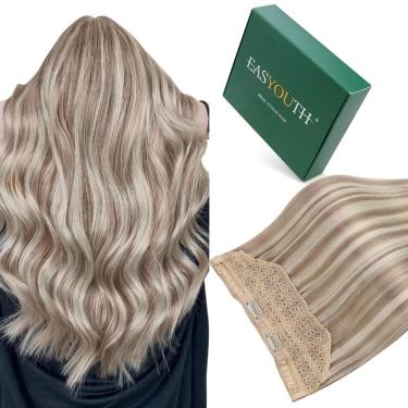 Imagem de Extensões de cabelo de arame Easyouth Blonde Highlight 70g 30cm