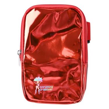 Imagem de Bolsa tiracolo 3 em 1 | Arnês de perna de carnaval para mulheres | Bolsa de cintura holográfica | Rave Leg Pack com fivelas, Vermelho, One Size, Bolsa de coxa 3 em 1, pochete transversal