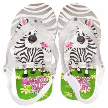 Imagem de Chinelo Bebê Sandália Infantil Zebrinha Bebê Meninas Magicc Baby-Feminino