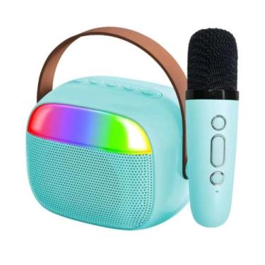 Imagem de Caixa de Som Bluetooth 10W Com Karaokê e Microfone Sem Fio LED - Altom