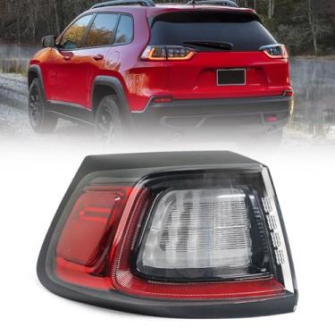 Imagem de Huray Luz traseira de LED para Jeep Cherokee 2019 2020 2021 2022 2023 substituição de lâmpada de freio traseiro original (esquerda externa)