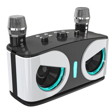 Imagem de Caixa de som para festas com tema de coruja e aplicativo de karaokê - Cante com microfones duplos, remova vocais instantaneamente, reprodução de disco U/TF, reprodução de 3 a 4 horas, potência de