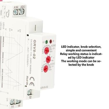 Imagem de GRV8 02 Relé de Monitoramento de Controle de Tensão Monofásico Proteção contra Sobretensão para Equipamentos Elétricos ou Compressores (GRV8-02/AD240)
