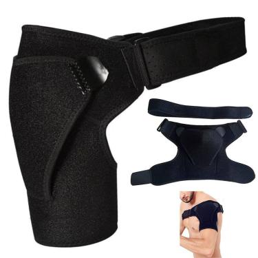 Imagem de Ombreira Ortopedica Compressao Ajustavel Protetor Ombro Almofadada Fisioterapia Tensao Muscular Alivia Dor Lesao